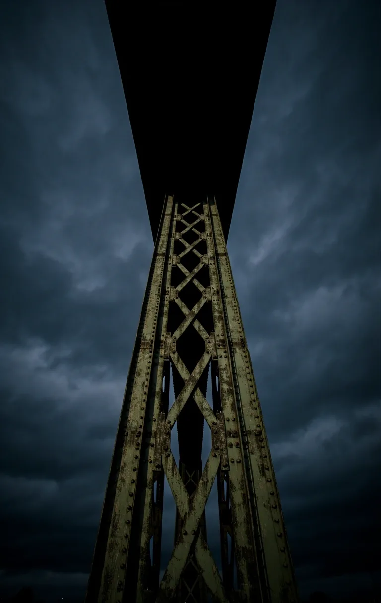Industrial steel structure representing structural integrity